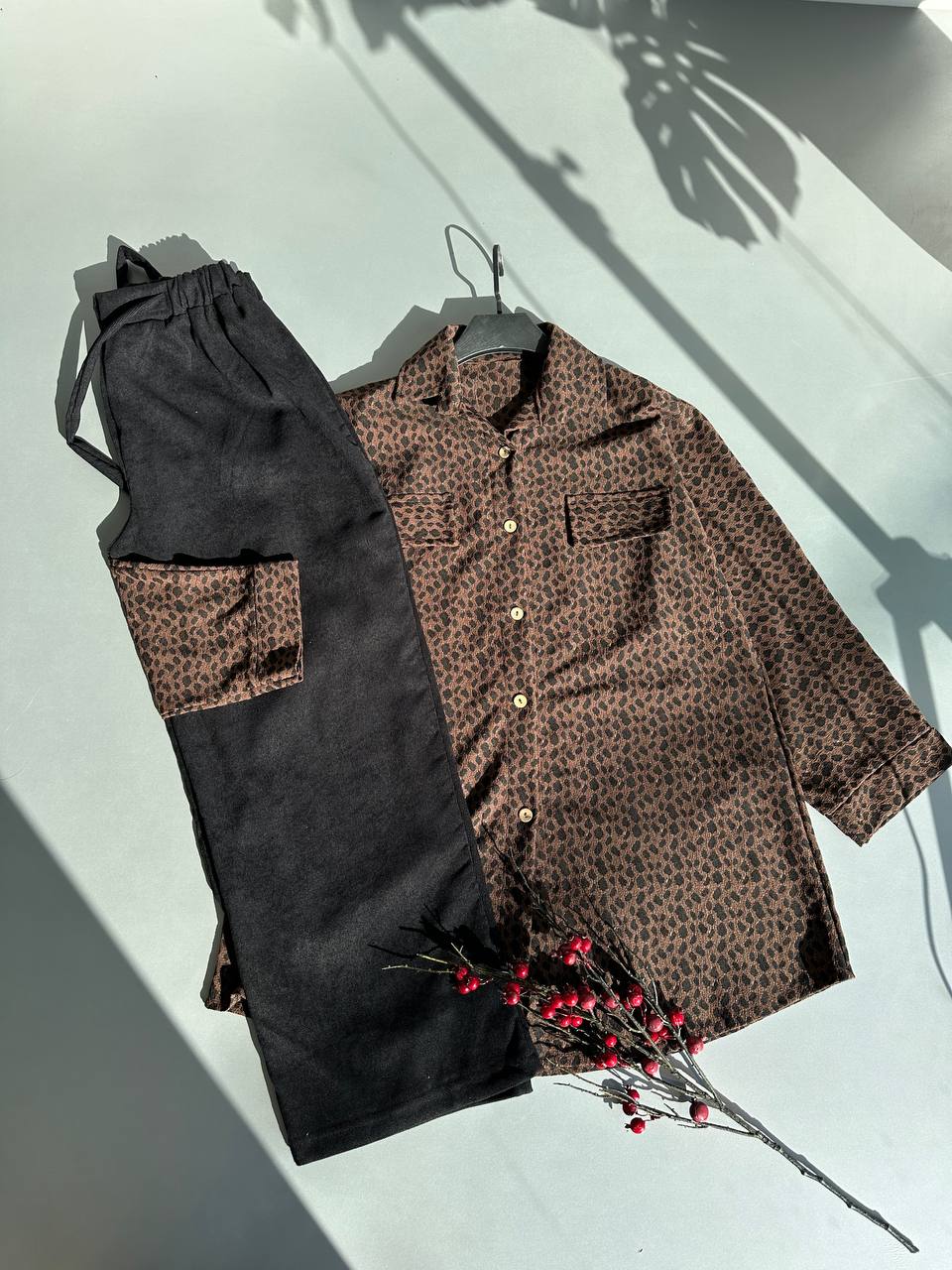 مانتو ژاکارد پلنگی